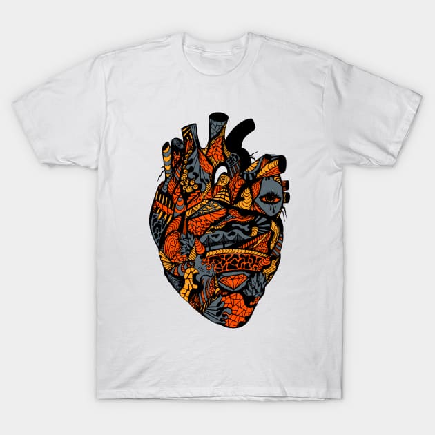 Orangrey Transparent Heart T-Shirt by kenallouis